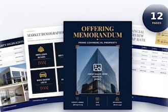 design real estate residential property listing, industrial commercial om, cim