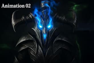 create 5 4k 3d fantasy and game logo animation intros