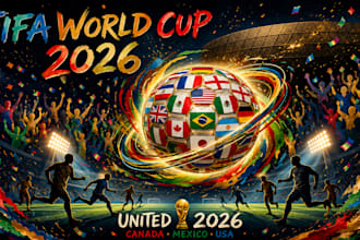 fifa world cup 2026 football poster and sports artwork
