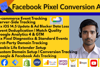 setup facebook pixel conversion API, ios 14 update, ga4, server side tracking