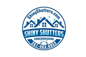 design monogram power washing service logo