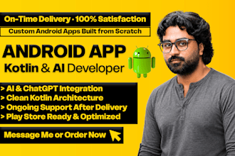 build a custom android app from scratch with kotlin and ai integration saas mvp