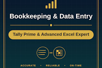 manage bookkeeping  data in tally prime and advanced excel