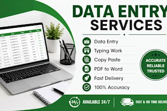 do data entry ,copy paste ,typing and PDF to word conversion
