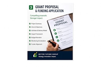 write grants, proposals, funding application documentation