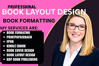 book formatting interior layout design paperback and children book formatting