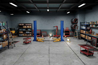 create realistic assets and props game ready