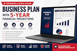 create a startup business plan, financial plan, and pitch deck