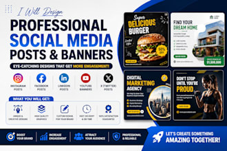 design social media posts and ad creatives for all platforms