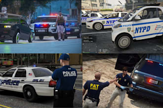 develop fivepd, custom callouts, and complete police rp server for fivem