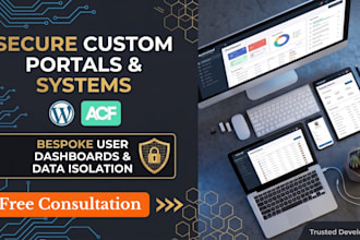 build a secure custom wordpress portal and management system
