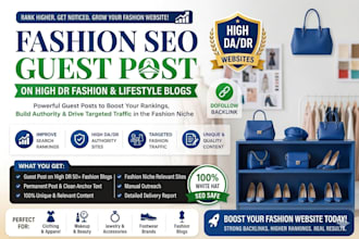 build fashion backlink via fashion guest post on high da