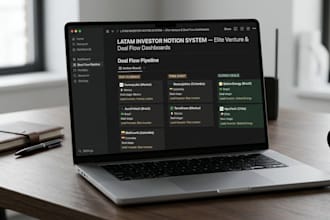 design an investor CRM notion template for startup fundraising