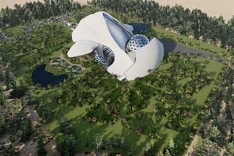 design landscape renders and animation
