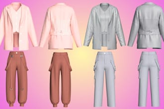 create custom second life clothing clo3d marvelous designer 3d fashion garments