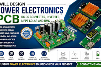 design power electronic pcb dc dc converter inverter mppt solar and lifepo4 bms
