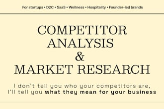 conduct competitor analysis and market research for your brand