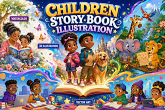 children story book illustration children story illustration