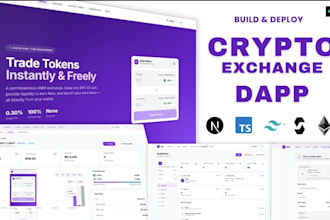 develop full stack dex dapp crypto swap and smart contract