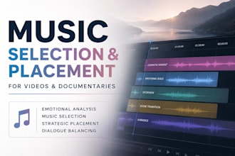 select and place music for your video or documentary