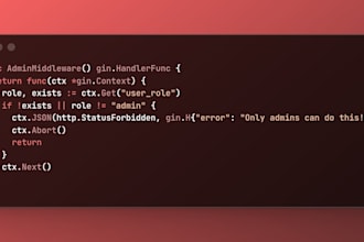 develop a rest api and backend in golang