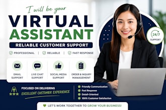 provide virtual assistant, chat, and customer support