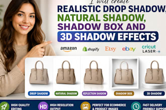 create realistic drop shadow, natural shadow and 3d shadow effect cricut, laser