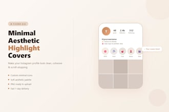 create minimalist instagram highlight covers for your brand