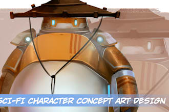 draw scifi character designs for you