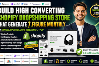 build shopify dropshipping store via easync zopi dropshipman zendrop fforder cj