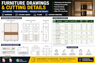 create furniture drawings and cutting details