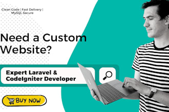 build a custom PHP web app with laravel or codeigniter with ai and mysql