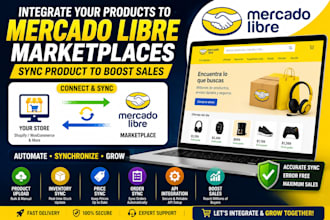 integrate your product to mercado libre marketplaces sync product to boost sales