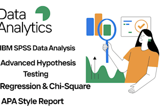 do spss data analysis, hypothesis testing, and statistical report writing