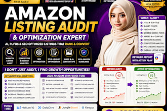 do amazon listing audit and SEO copywriting for higher conversions