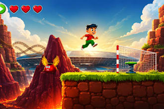 make unity or godot platformer game for pc, mobile and web