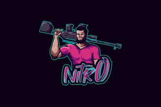 create a professional mascot logo for gaming and esports