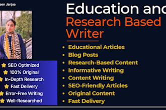 write educational and research based articles