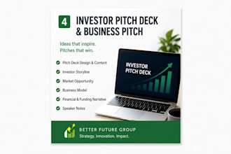 create an investor pitch deck and a written business pitch