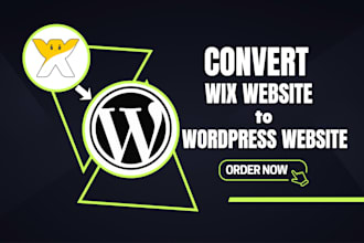 wix to wordpress, wordpress website design  redesign, wix to wordpress website