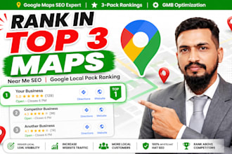 rank your business in google local 3 pack map pack for near me searches