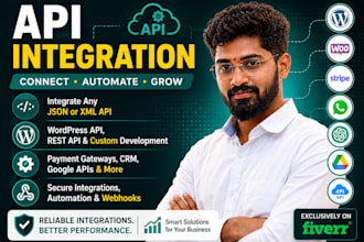 do API integration, do any automation and will be API developer with PHP