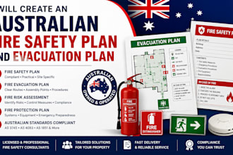 create an australian fire safety plan and evacuation plan