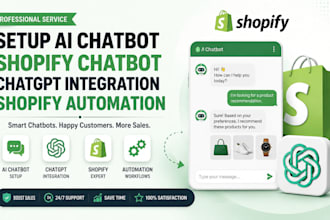 setup ai chatbot shopify chatbot chatgpt integration shopify automation