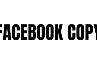 be your facebook copywriting and copy