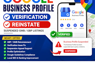 fix your google business profile verification and reinstate suspended gmb gbp
