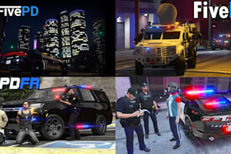 create fivem fivepd police rp server with qbcore lspd sheriff custom scripts