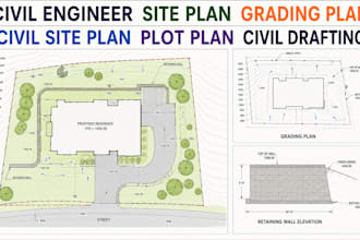 civil engineer site plan grading plan civil site plan plot plan civil drafting