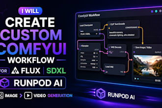create custom comfyui workflow for flux sdxl runpod ai image video generation