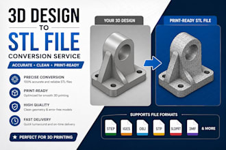 convert your 3d design into an stl file